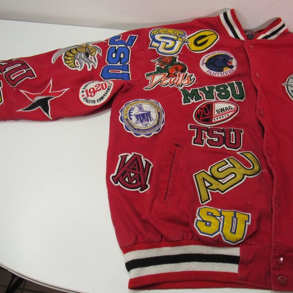 Big Boy Swac Southwestern Athletic Conference Jacket Red Alabama Varsity Men 2XL - Picture 12 of 15